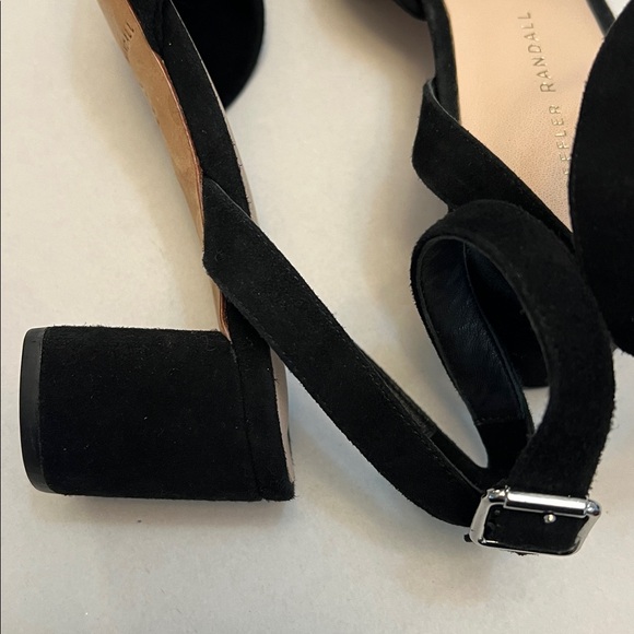 LOEFFLER RANDALL ANKLE STRAP SANDAL HEELS BLACK SUEDE WITH BOW 7.5 - Picture 12 of 12